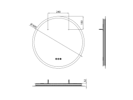Frasco Deep Pro LED-Lichtspiegel mit Acryl-Lichtleitplatte rundum