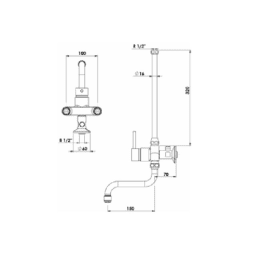 KWC Einhebelmischer für Elektro-Warmwasserbereiter KWC ND Ausladung 150 mm chrom