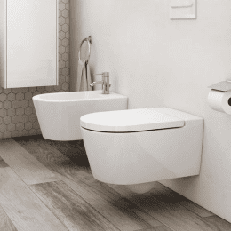 Roca Inspira Wand-WC round mit WC-Sitz, weiß