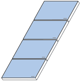 Weishaupt Flachkollektoren WTS-F2 K6 4er-Feld Aufdach horiz. mehrr. 4/1x4-AHM