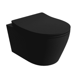Brave Black Wand-WC Set schwarz-matt mit WC Sitz