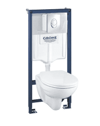Grohe Rapid SL Wand-WC Set mit Softclose-Sitz und Betätigungsplatte Skate Air, Chrom