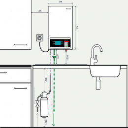 CLAGE HB Plus 3 Kochendwasserautomat als Übertischgerät ZIP Hydroboil Plus
