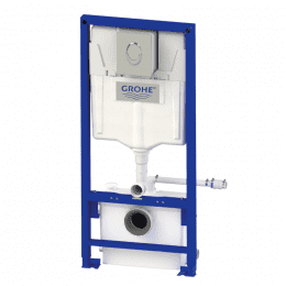 SFA SANIWALL Pro UP kurz WC-Kleinhebeanlage Montagerahmen mit Glasverkleidung (Schienensystem)