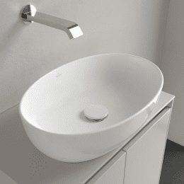 Villeroy & Boch Artis - Aufsatzwaschbecken 49x33 cm, ohne Überlauf, Alpinweiß