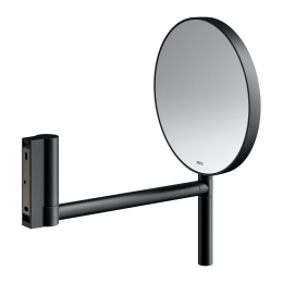 Keuco PLAN Kosmetikspiegel, Vergrößerung 1-fach, 5-fach schwarz matt