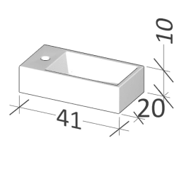 Riho Livit Handwaschbecken 41 x 20,5 x 10,5 cm