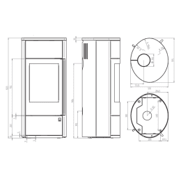 Kaminofen Oranier Polar Neo W+, Stahl schwarz 8 kW - 5569 11