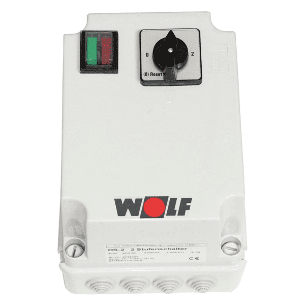 Wolf 2-Stufenschalter DS-2 Motorvollschutzschalter 8A, 400 V