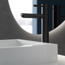 Treos Serie 190 Einhebel-Waschtischarmatur ohne Ablaufgarnitur schwarz matt
