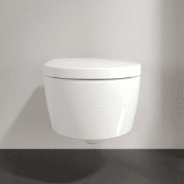 Villeroy & Boch Avento Wand-WC mit DirectFlush mit WC-Sitz, mit CeramicPlus, weiß