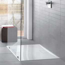 Villeroy & Boch Architectura MetalRim - Duschwanne, 90x90 cm, Quaryl, stone white