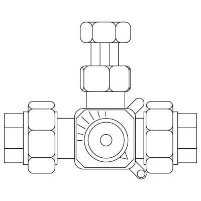 Weishaupt 3-Wege-Mischer Kvs 6,3 mit Stellknopf NW25, PN10