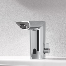 Grohe Bau Cosmopolitan E Waschtischarmatur berührungslos mit EcoJoy, chrom