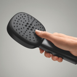 Grohe Vitalio Comfort Duschset ohne Armatur, 25x25 cm, 2 Strahlarten, schwarz matt