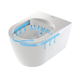 Duravit ME by Starck Wand-WC mit WC-Sitz SoftClose, Rimless, Alpinweiß