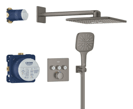Grohe Grohtherm SmartControl Unterputz-Duschsystem mit Thermostat hard graphite gebürstet Grohe Grohtherm SmartControl Unterputz-Duschsystem mit Thermostat hard graphite gebürstet
