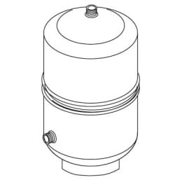 Weishaupt Expansionsgefäß WEGSol 105 mit Standring G1"A, 2 Reduzierungen G1"I x G3/4"A,weiß
