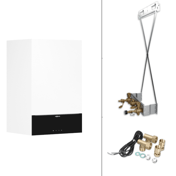 Viessmann Paket Vitodens 200-W B2HH 11 kW 7" Display, Montagehilfe und Anschlussset