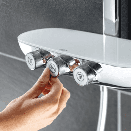 Grohe Rainshower SmartControl Aufputz-Duschsystem mit Thermostat mit EcoJoy, chrom/moon white Grohe Rainshower SmartControl Aufputz-Duschsystem mit Thermostat mit EcoJoy, chrom/moon white
