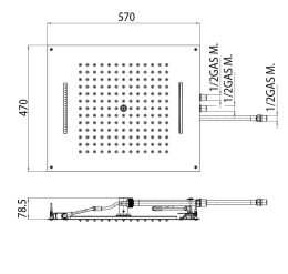 Bossini Dream Kopfbrause, 3 Strahlarten chrom Bossini Dream Kopfbrause, 3 Strahlarten chrom