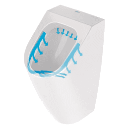 Duravit ME by Starck Absaug-Urinal Dry Ablauf waagerech, randlos Weiß