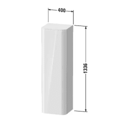Duravit Happy D.2 Plus Hochschrank 1336x400x360 mm, Scharniere rechts, weiß Hochglanz