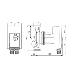 wilo Umwälzpumpe Wilo Yonos MAXO plus 25/0,5-7 PN10, 230V/50Hz
