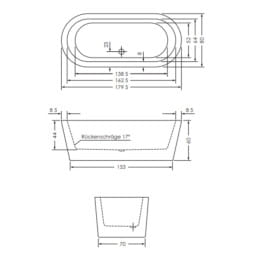 Repabad Livorno Oval F Freistehende Badewanne