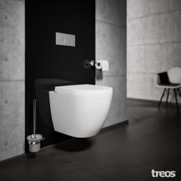 Treos Serie 800 Wand-Tiefspül-WC spülrandlos, Ausführung kurz