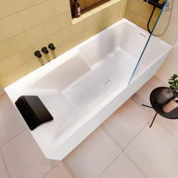 Riho Still Shower Plug & Play Rechteck-Badewanne mit Duschzone und Verkleidung