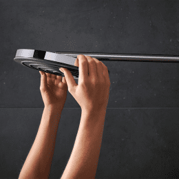 Hansgrohe Pulsify S Puro Aufputz-Duschsystem mit Thermostat mit EcoSmart, chrom