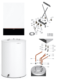 Viessmann Paket Vitodens 200-W B2HH 11 kW Um. 3.5" mit Vitocell 100-W CUGB 120L