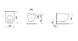 Laufen Pro Wand-WC 530x360 mm weiß