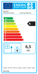 Oranier Kaminofen Polar Neo Blackline W+ 6,5 kW Speicherofen