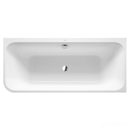 Duravit Happy D.2 Plus Badewanne 180x80 cm, rechts, mit Panel, weiß/Graphit super matt