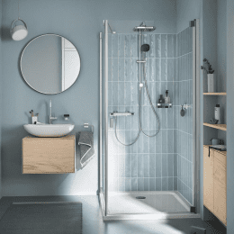 Grohe Vitalio Comfort Duschset mit Armatur, 25x25 cm, 2 Strahlarten, Chrom