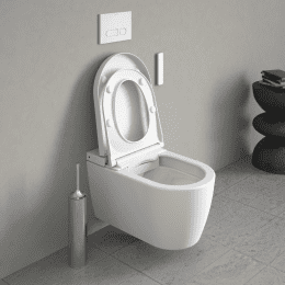 Duravit SensoWash Starck f Wand-Dusch-WC Lite Compact mit WC-Sitz mit HygieneGlaze, weiß