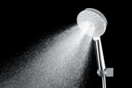 kielle Oudee Duschset mit Thermostat, Durchmesser 23 cm, 3 Strahlen, chrom