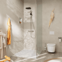 Hansgrohe Pulsify S Puro Aufputz-Duschsystem mit Thermostat mit EcoSmart, chrom