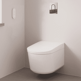 Grohe Sensia Dusch-WC Komplettanlage für Unterputzspülkästen, Rimless, Triple Vortex, HyperClean, Al