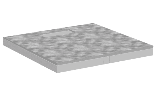 Hansgrohe Zubehör Duschplatte mit Gefälle 100x100 cm, zum Verkleiden