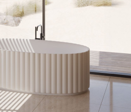 Riho Catching Waves Badewanne, freistehend 174x82cm, Kein System