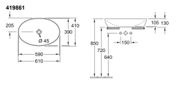 Villeroy & Boch Artis Aufsatzwaschbecken, 61x41 cm, CeramicPlus, Alpinweiß