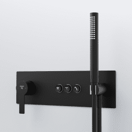 Steinberg 390 Unterputzarmatur für 3 Verbraucher, mit Körper, schwarz