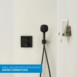 Grohe Brauseset mit Unterputz-Thermostat, mit Einbaukörper, 25x25 cm, 2 Strahlarten, schwarz matt