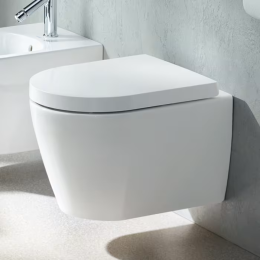 Duravit ME by Starck Wand-WC mit WC-Sitz SoftClose, Rimless, Alpinweiß