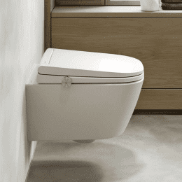 Laufen Cleanet Meda Wand-Dusch-WC mit Silent Flush, mit WC-Sitz weiß