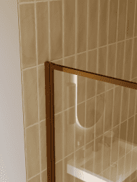 Riho Define 402 Walk-in L-Form Dusachglas mit verkürztem Seitenteil