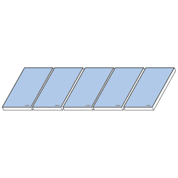 Weishaupt Flachkollektoren WTS-F2 K6 5er-Feld Aufdach vertikal Typ 5/5x1-AV